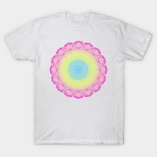 Pansexual Pride Mandala T-Shirt by JustGottaDraw